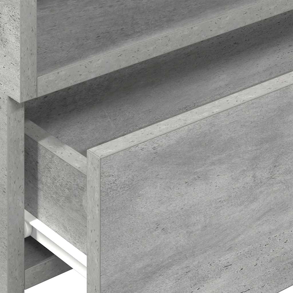 Nachtkastjes 2 st wandgemonteerd 45x26x28,5 cm betongrijs is nu te koop bij PeponiXL, paradijselijk wonen!