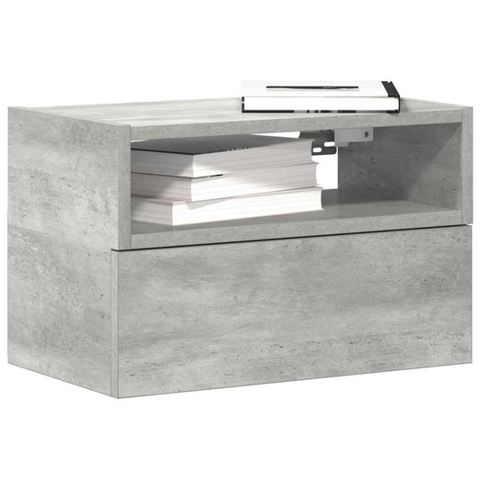 Nachtkastjes 2 st wandgemonteerd 45x26x28,5 cm betongrijs is nu te koop bij PeponiXL, paradijselijk wonen!