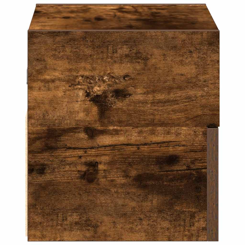 Nachtkastje wandgemonteerd 45x26x28,5 cm gerookt eikenkleurig is nu te koop bij PeponiXL, paradijselijk wonen!
