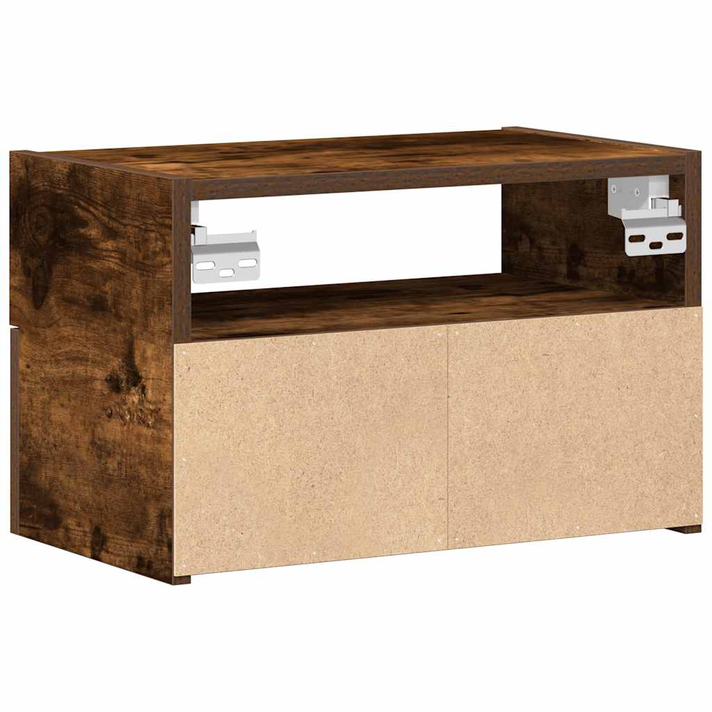 Nachtkastje wandgemonteerd 45x26x28,5 cm gerookt eikenkleurig is nu te koop bij PeponiXL, paradijselijk wonen!