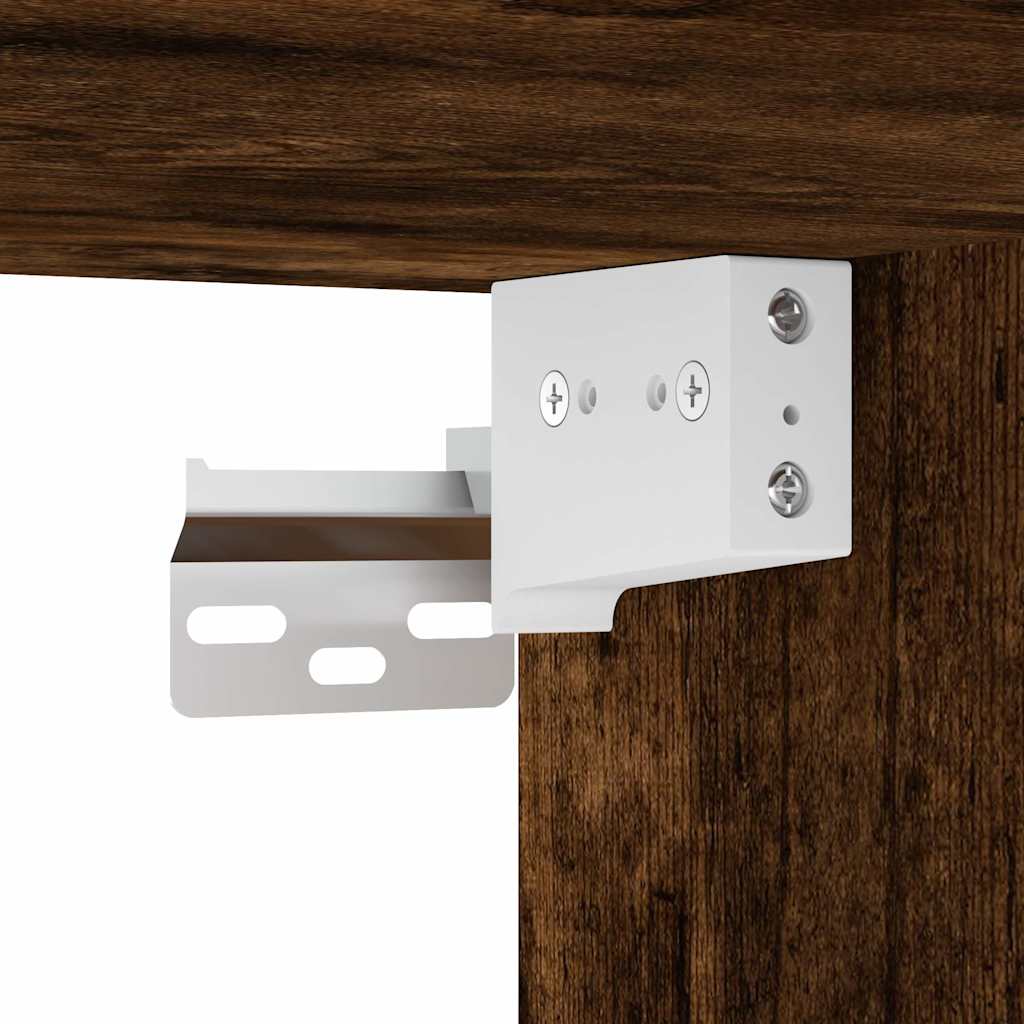 Nachtkastjes 2 st wandgemonteerd 45x26x28,5 cm gerookt eiken is nu te koop bij PeponiXL, paradijselijk wonen!