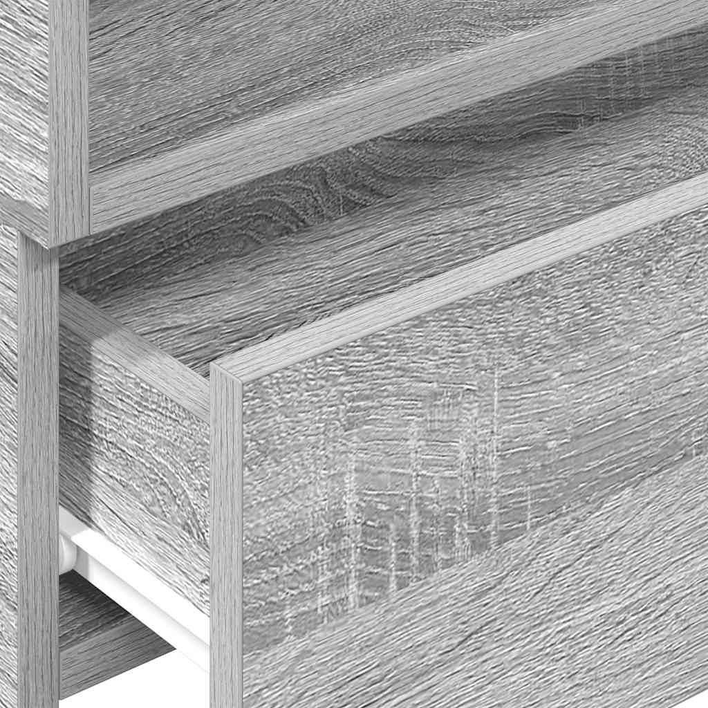 Nachtkastje wandgemonteerd 45x26x28,5cm grijs sonoma eikenkleur is nu te koop bij PeponiXL, paradijselijk wonen!