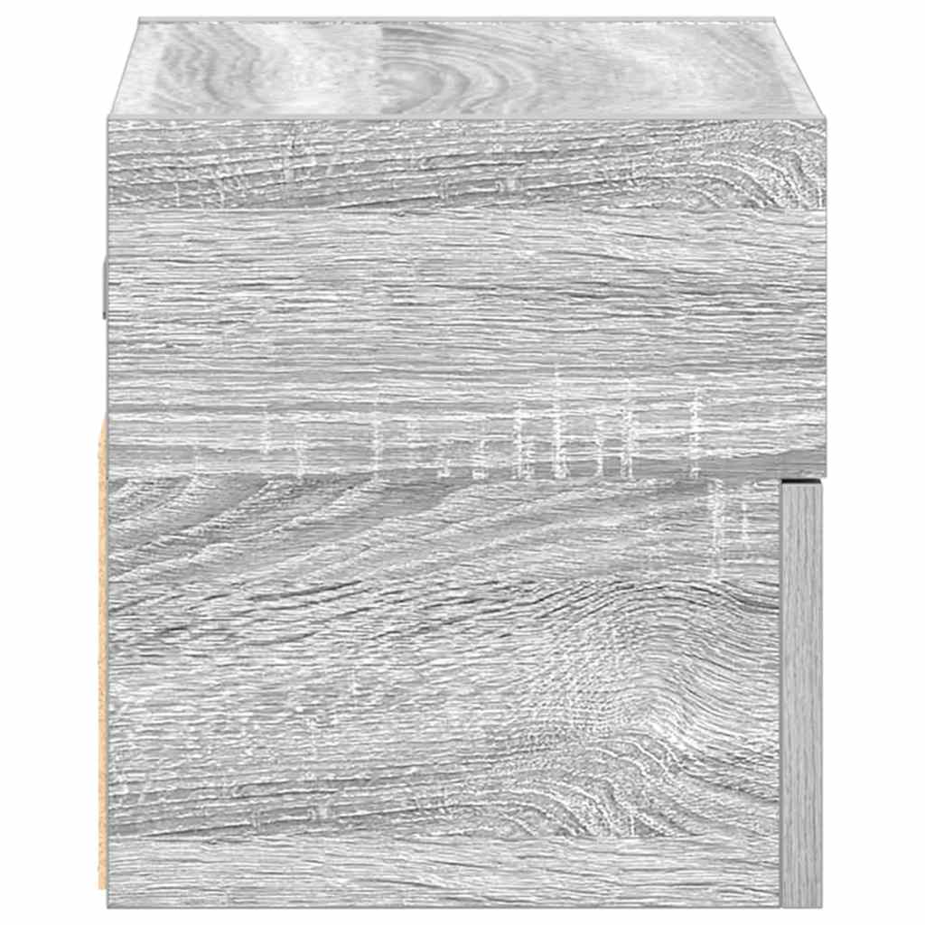 Nachtkastjes 2st wandgemonteerd 45x26x28,5cm grijs sonoma eiken is nu te koop bij PeponiXL, paradijselijk wonen!