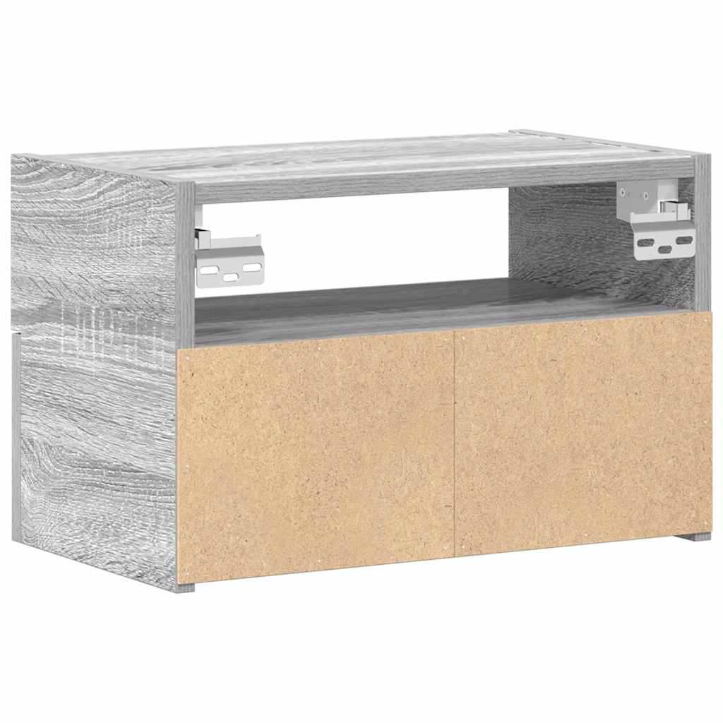 Nachtkastjes 2st wandgemonteerd 45x26x28,5cm grijs sonoma eiken is nu te koop bij PeponiXL, paradijselijk wonen!