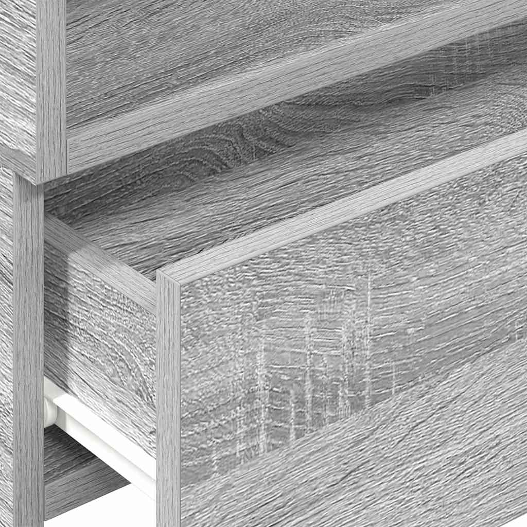 Nachtkastjes 2st wandgemonteerd 45x26x28,5cm grijs sonoma eiken is nu te koop bij PeponiXL, paradijselijk wonen!