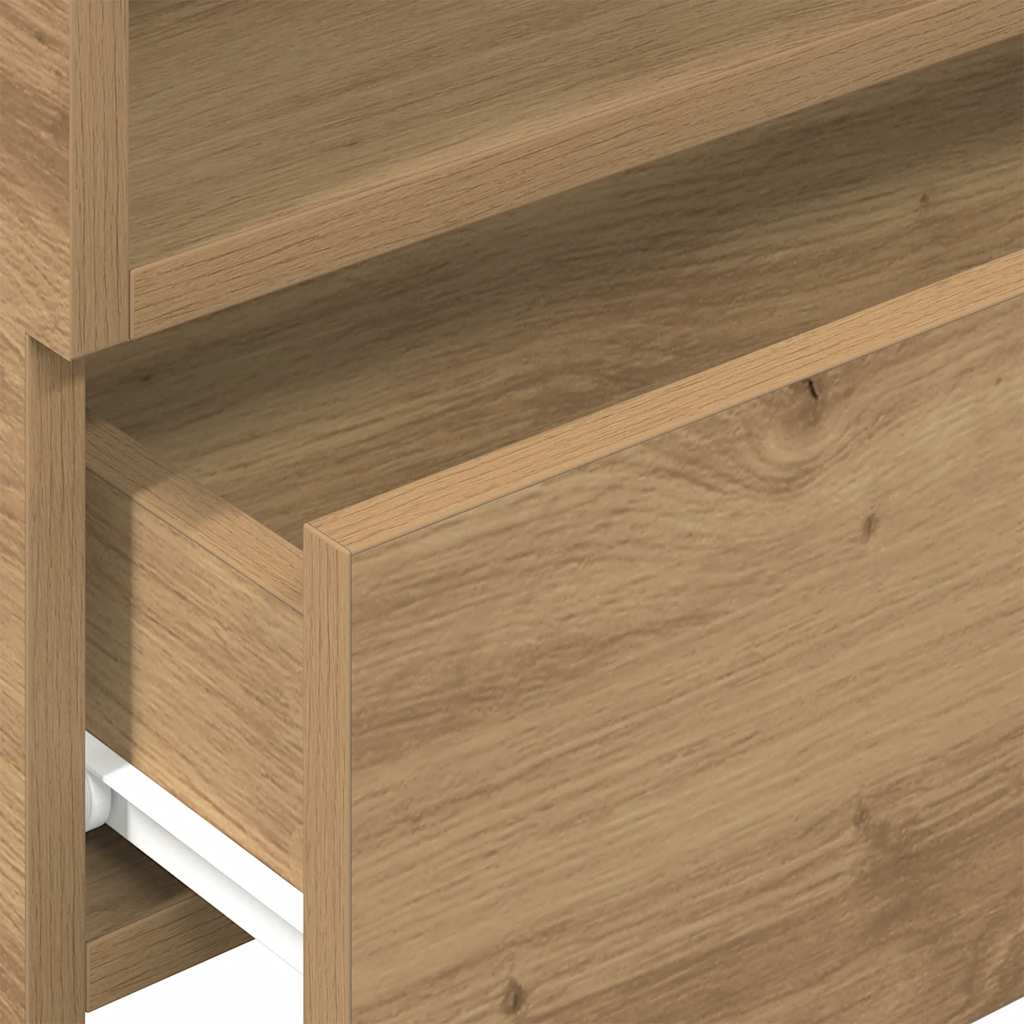 Nachtkastjes 2 st wandgemonteerd 45x26x28,5 cm artisanaal eiken is nu te koop bij PeponiXL, paradijselijk wonen!