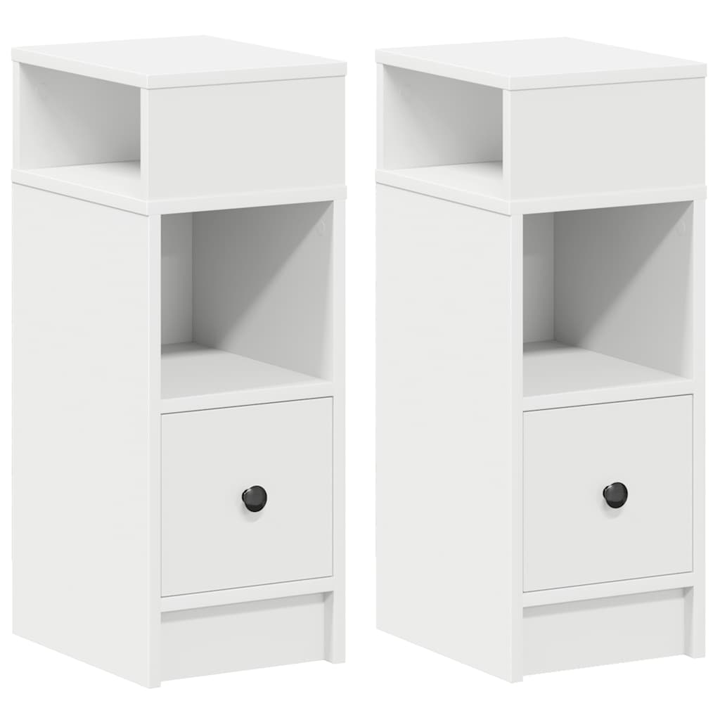 Nachtkastjes 2 st met lade 25x31x66 cm wit is nu te koop bij PeponiXL, paradijselijk wonen!