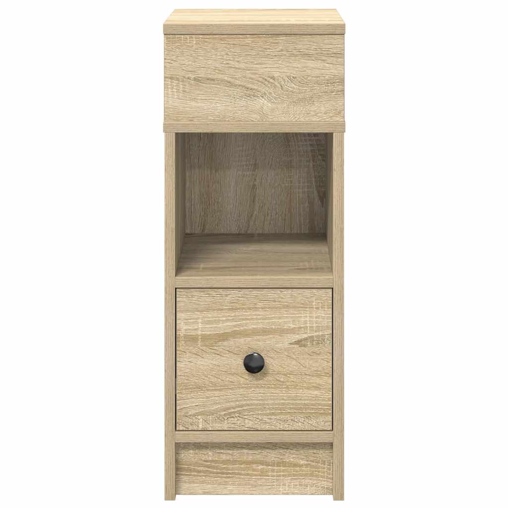 Nachtkastjes 2 st met lade 25x31x66 cm sonoma eikenkleurig is nu te koop bij PeponiXL, paradijselijk wonen!