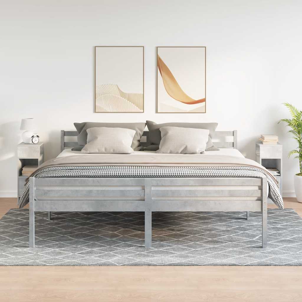 Nachtkastjes 2 st met lade 25x31x66 cm betongrijs is nu te koop bij PeponiXL, paradijselijk wonen!