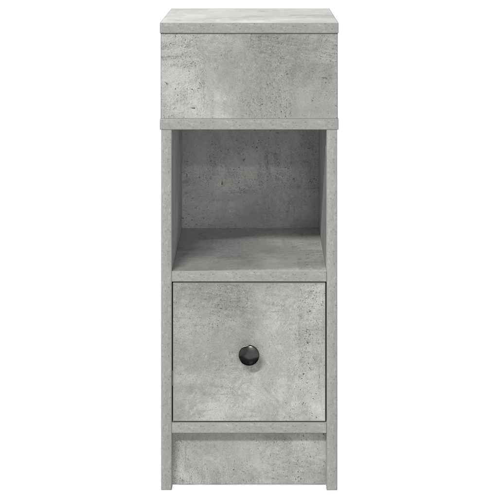 Nachtkastjes 2 st met lade 25x31x66 cm betongrijs is nu te koop bij PeponiXL, paradijselijk wonen!