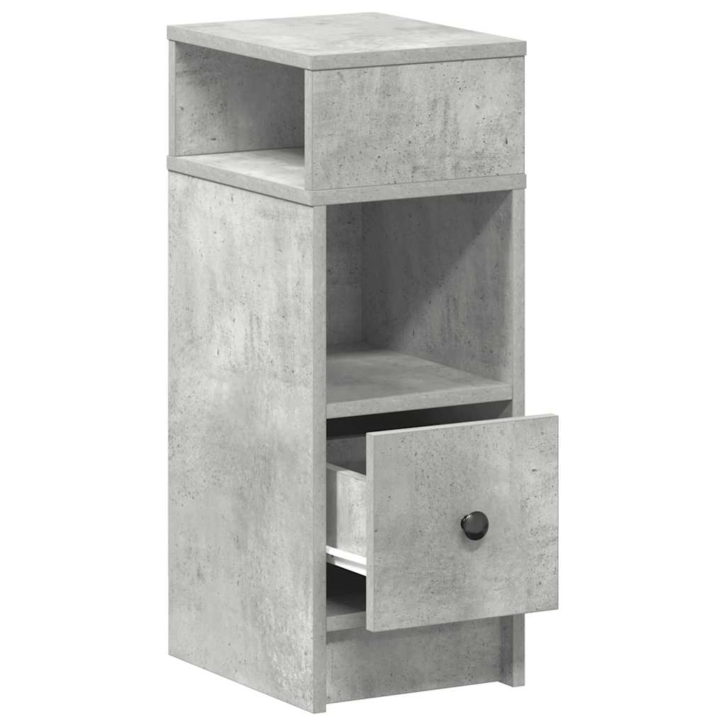 Nachtkastjes 2 st met lade 25x31x66 cm betongrijs is nu te koop bij PeponiXL, paradijselijk wonen!