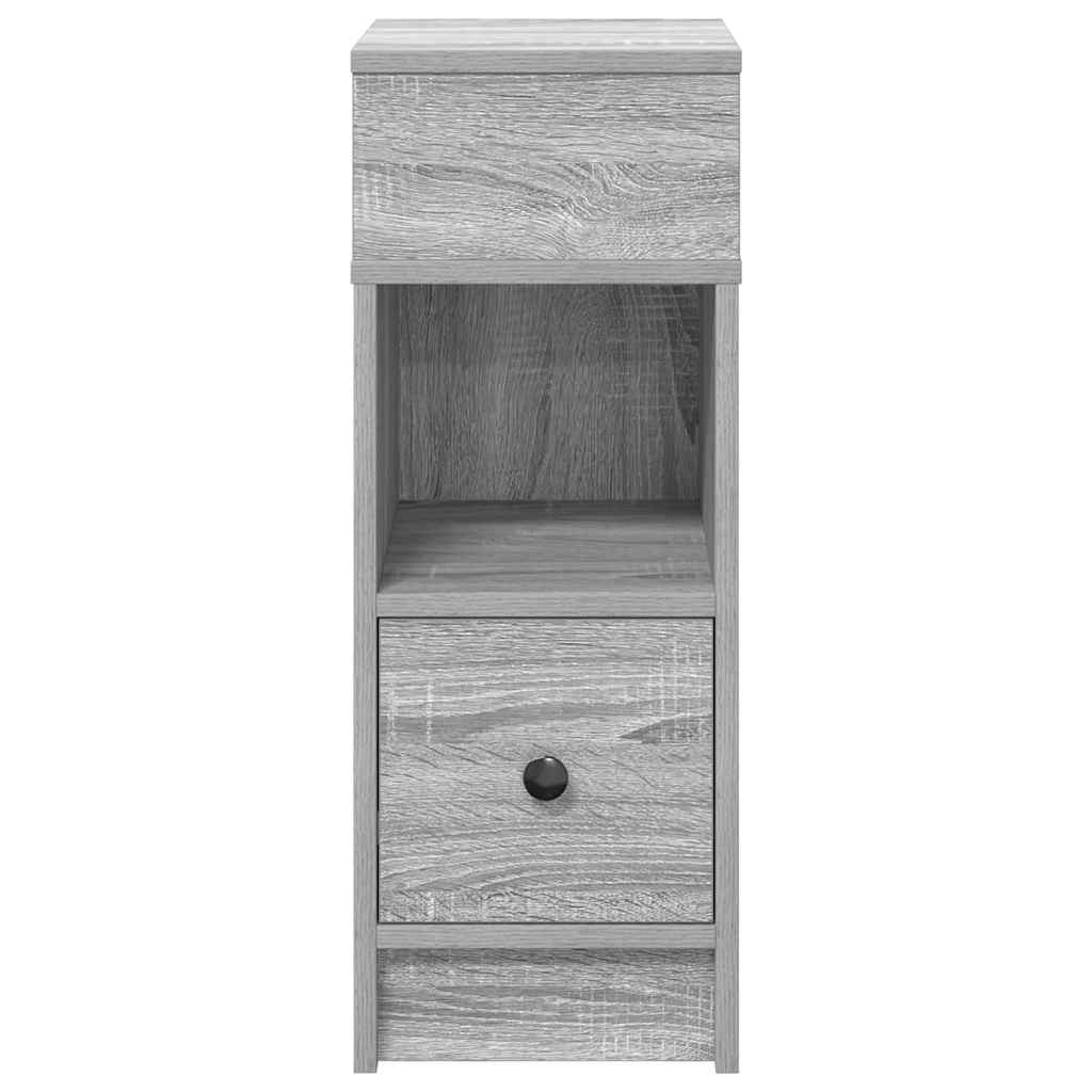 Nachtkastjes 2 st met lade 25x31x66 cm grijs sonoma eiken is nu te koop bij PeponiXL, paradijselijk wonen!