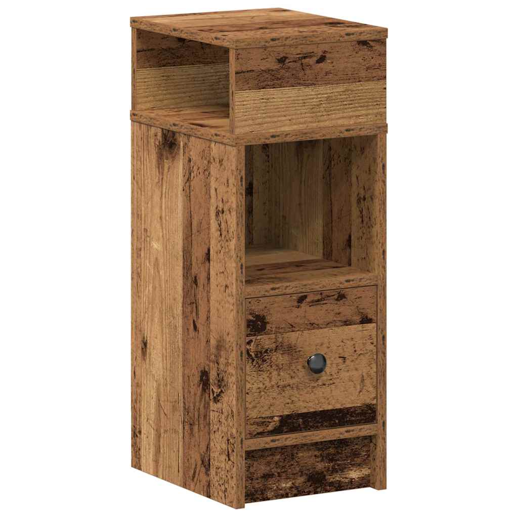 Nachtkastjes 2 st met lade 25x31x66 cm oud houtkleurig is nu te koop bij PeponiXL, paradijselijk wonen!