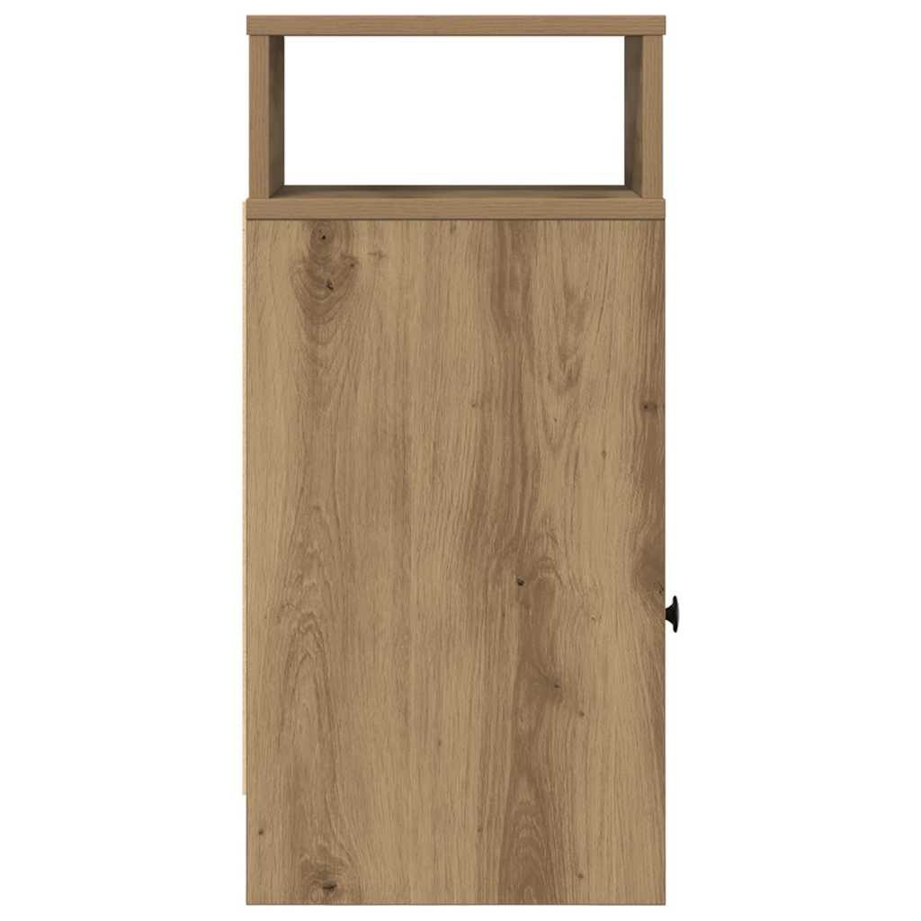 Nachtkastje met lade 25x31x66 cm artisanaal eikenkleurig is nu te koop bij PeponiXL, paradijselijk wonen!