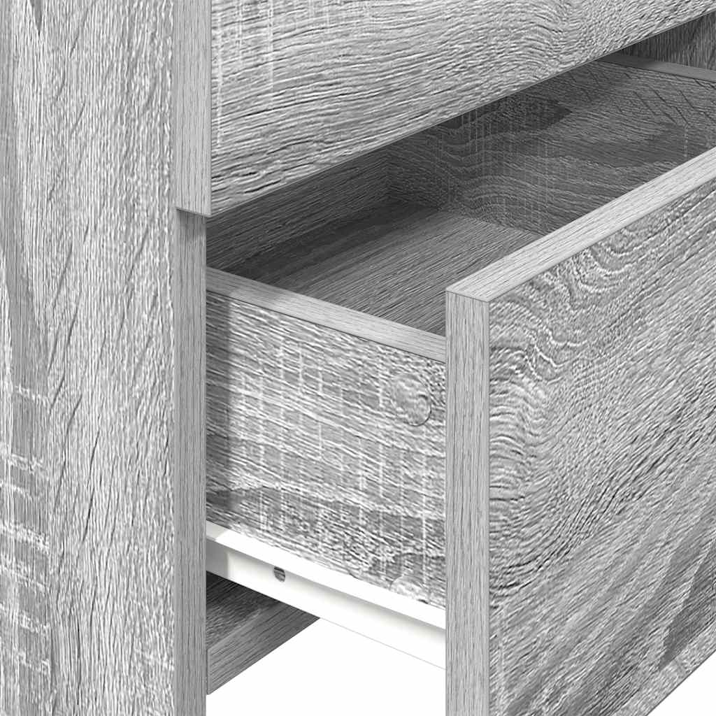 Nachtkastjes 2 st met 2 lades grijs sonoma eiken 40x36,5x62 cm is nu te koop bij PeponiXL, paradijselijk wonen!