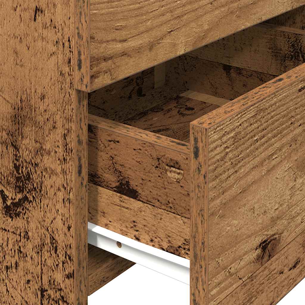 Nachtkastjes 2 st met 2 lades oud houtkleurig 40x36,5x62 cm is nu te koop bij PeponiXL, paradijselijk wonen!