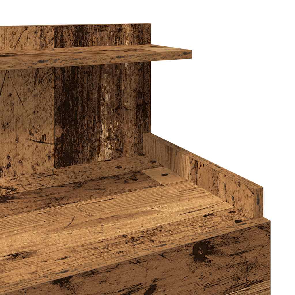 Nachtkastjes 2 st met 2 lades oud houtkleurig 40x36,5x62 cm is nu te koop bij PeponiXL, paradijselijk wonen!