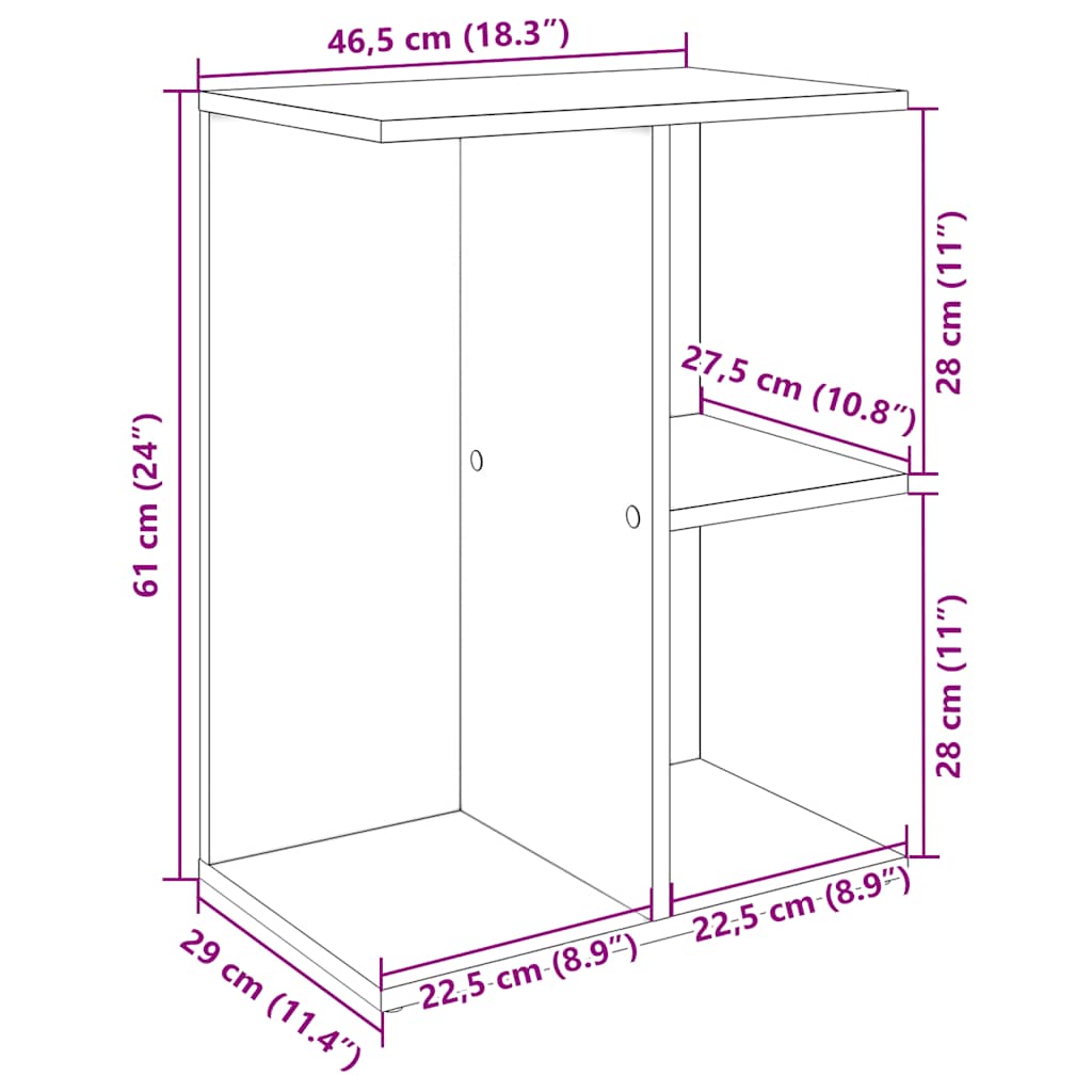 Nachtkastjes 2 st 46,5x29x61 cm bewerkt hout wit is nu te koop bij PeponiXL, paradijselijk wonen!