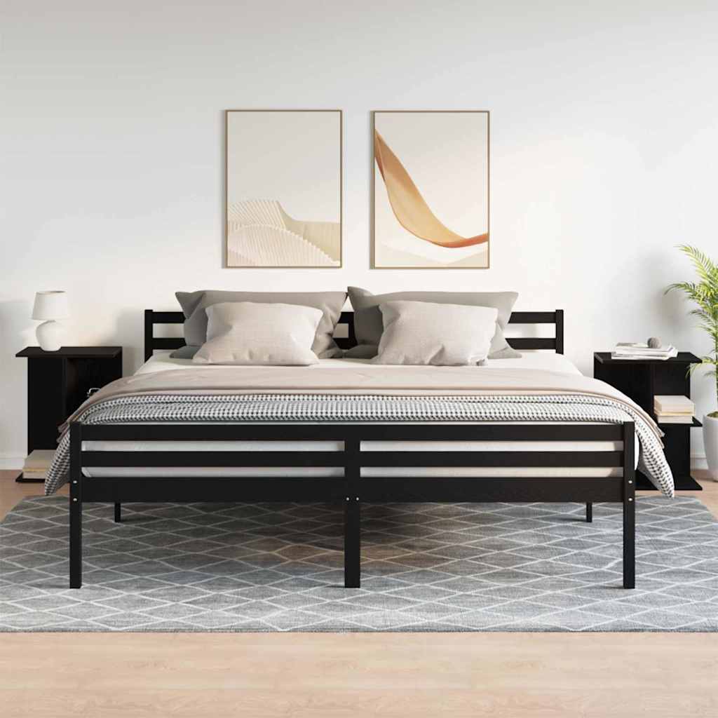 Nachtkastjes 2 st 46,5x29x61 cm bewerkt hout zwart eikenkleur is nu te koop bij PeponiXL, paradijselijk wonen!