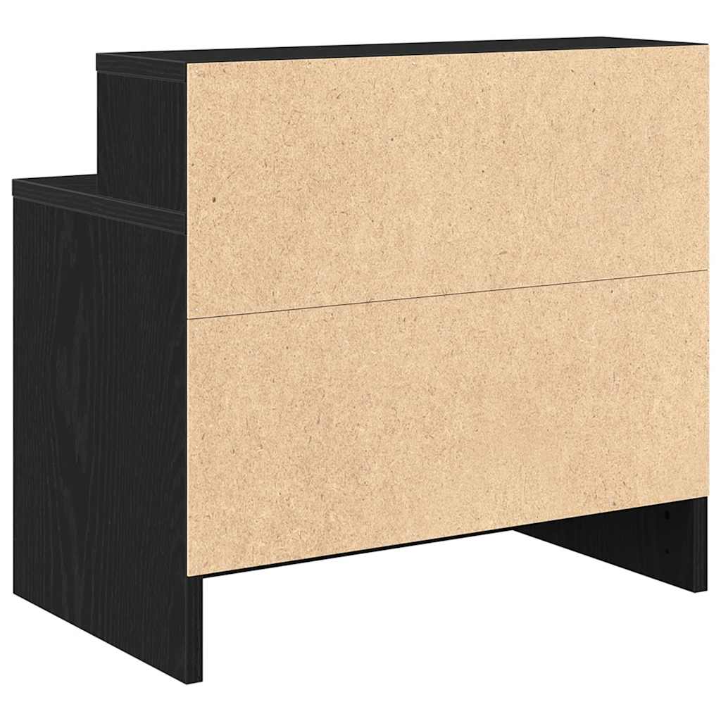 Nachtkastjes 2 st met lade 51x31x47 cm zwart eikenkleurig is nu te koop bij PeponiXL, paradijselijk wonen!
