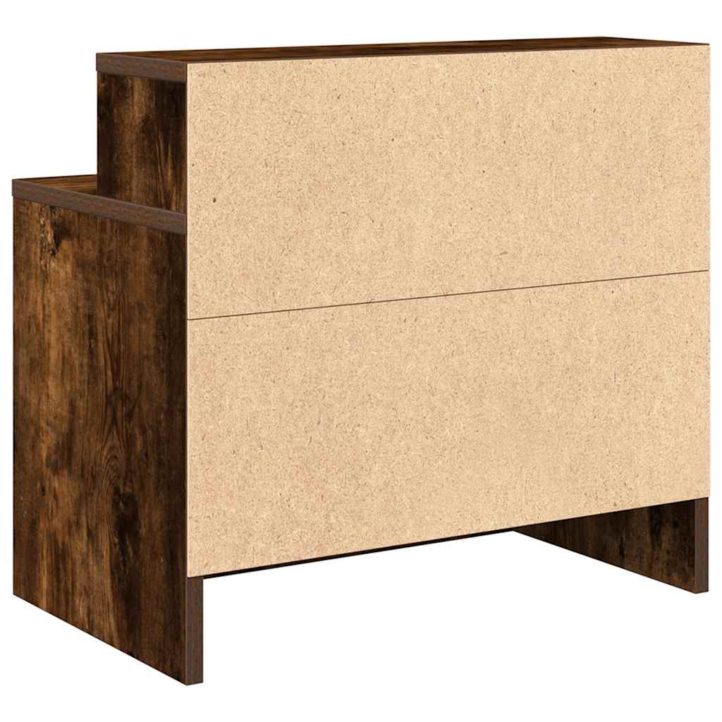 Nachtkastjes 2 st met lade 51x31x47 cm gerookt eikenkleurig is nu te koop bij PeponiXL, paradijselijk wonen!