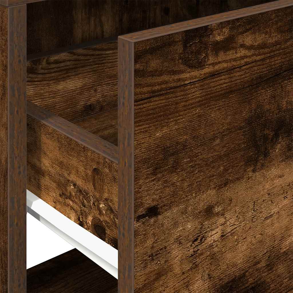 Nachtkastjes 2 st met lade 51x31x47 cm gerookt eikenkleurig is nu te koop bij PeponiXL, paradijselijk wonen!