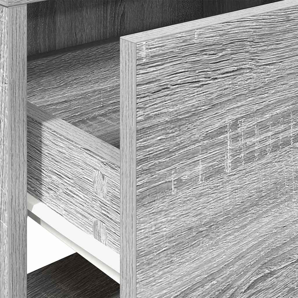 Nachtkastje met lade 51x31x47 cm grijs sonoma eikenkleurig is nu te koop bij PeponiXL, paradijselijk wonen!
