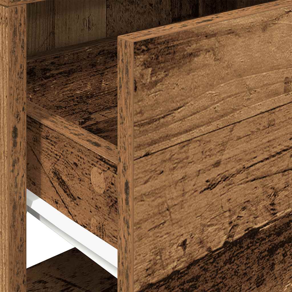 Nachtkastjes 2 st met lade 51x31x47 cm oud houtkleurig is nu te koop bij PeponiXL, paradijselijk wonen!