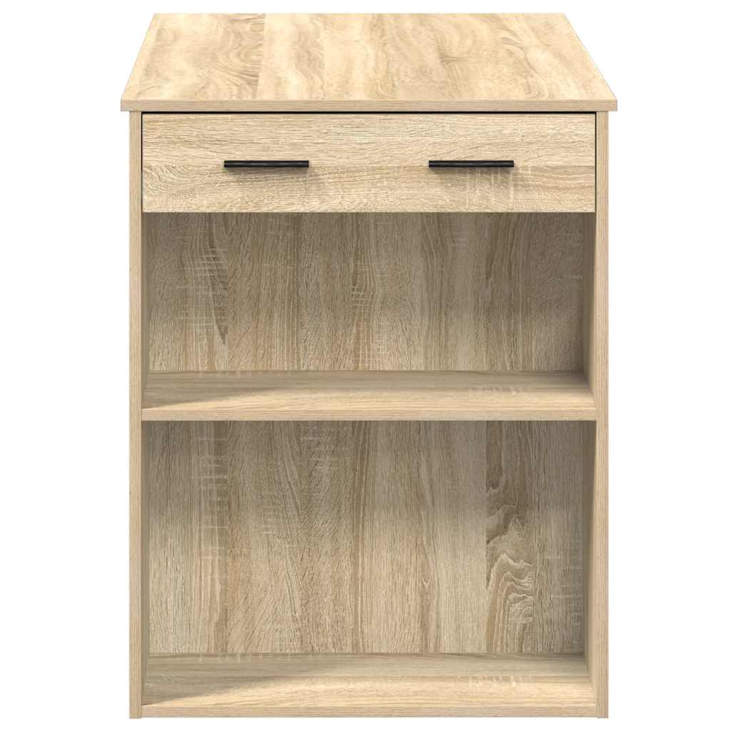 Bureau met lade&plank 102x62x77,5 cm bewerkt hout sonoma eiken is nu te koop bij PeponiXL, paradijselijk wonen!