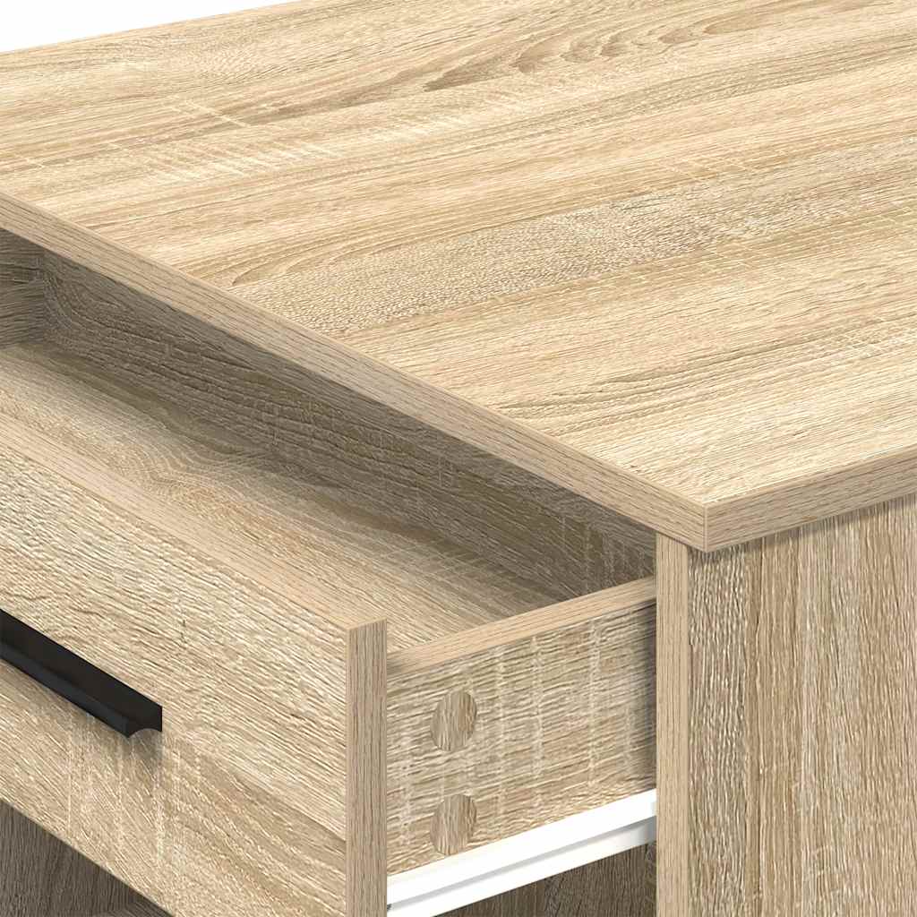 Bureau met lade&plank 102x62x77,5 cm bewerkt hout sonoma eiken is nu te koop bij PeponiXL, paradijselijk wonen!
