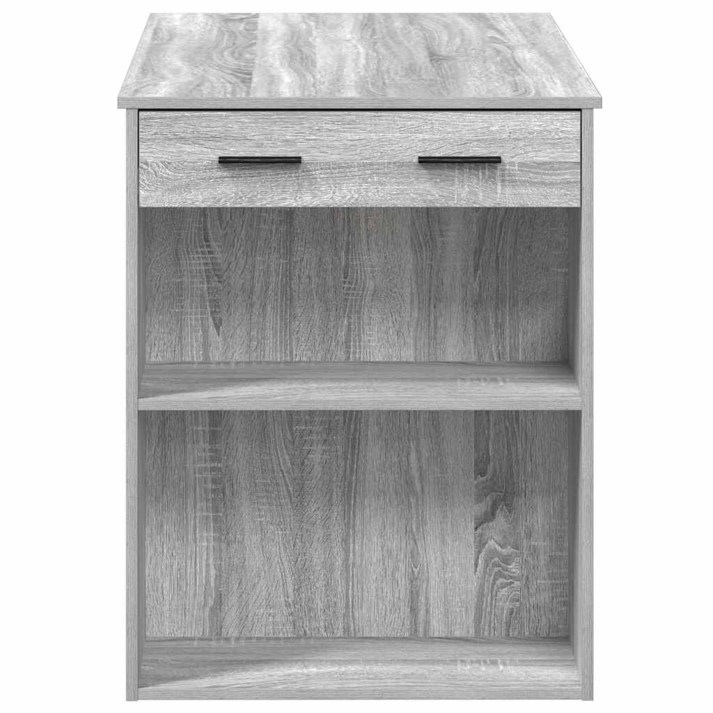 Bureau met lade&plank 102x62x77,5 cm bewerkt hout grijs sonoma is nu te koop bij PeponiXL, paradijselijk wonen!