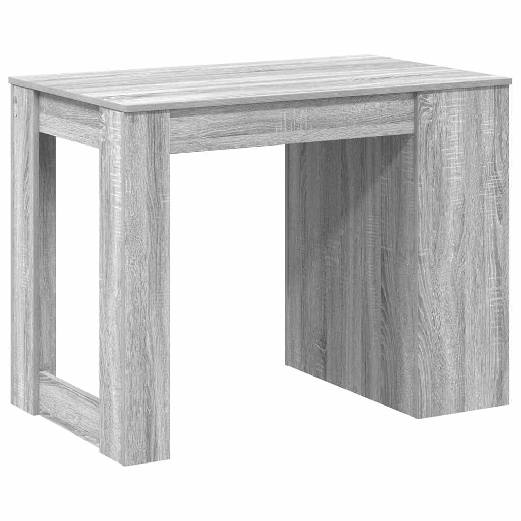 Bureau met lade&plank 102x62x77,5 cm bewerkt hout grijs sonoma is nu te koop bij PeponiXL, paradijselijk wonen!