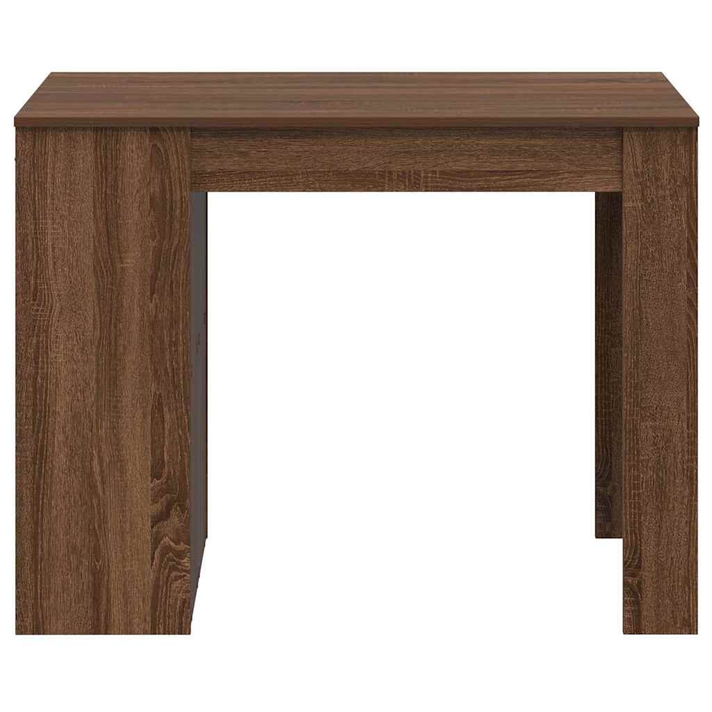 Bureau met lade en plank 102x62x77,5cm bewerkt hout bruin eiken is nu te koop bij PeponiXL, paradijselijk wonen!