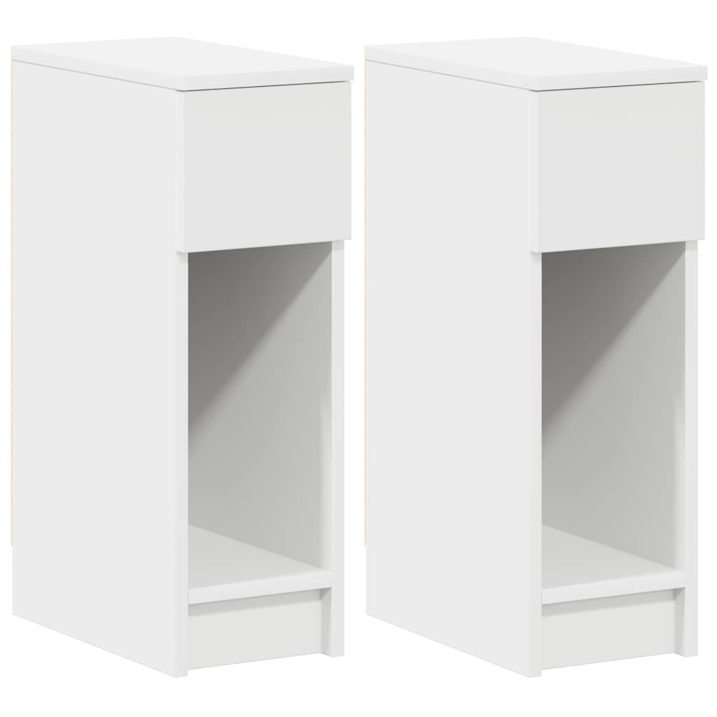 Nachtkastjes 2 st met lade 20x36x60 cm wit is nu te koop bij PeponiXL, paradijselijk wonen!