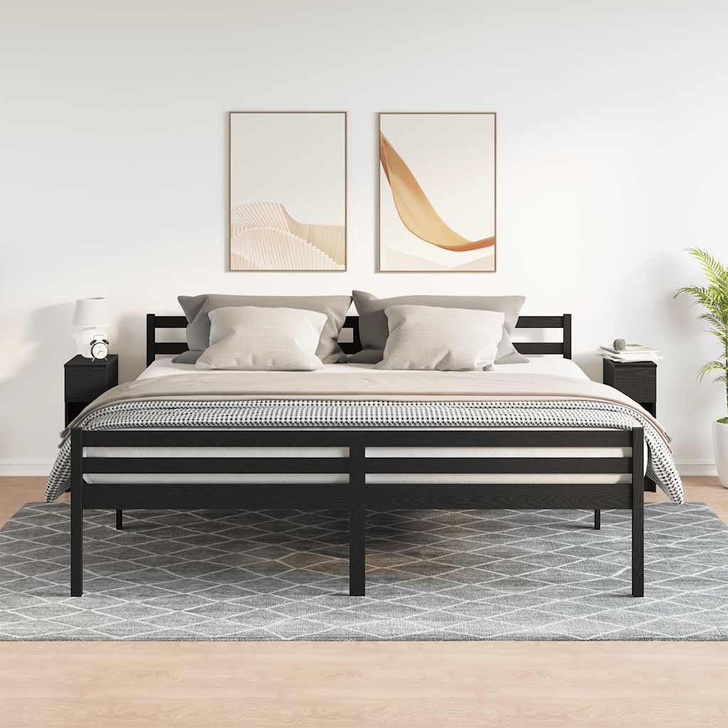 Nachtkastjes 2 st met lade 20x36x60 cm zwart eikenkleurig is nu te koop bij PeponiXL, paradijselijk wonen!