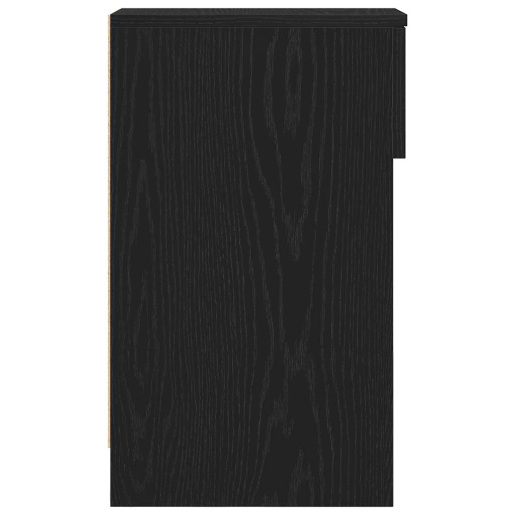 Nachtkastjes 2 st met lade 20x36x60 cm zwart eikenkleurig is nu te koop bij PeponiXL, paradijselijk wonen!