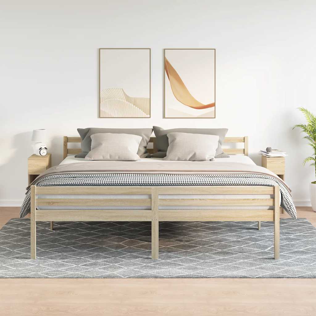 Nachtkastjes 2 st met lade 20x36x60 cm sonoma eikenkleurig is nu te koop bij PeponiXL, paradijselijk wonen!