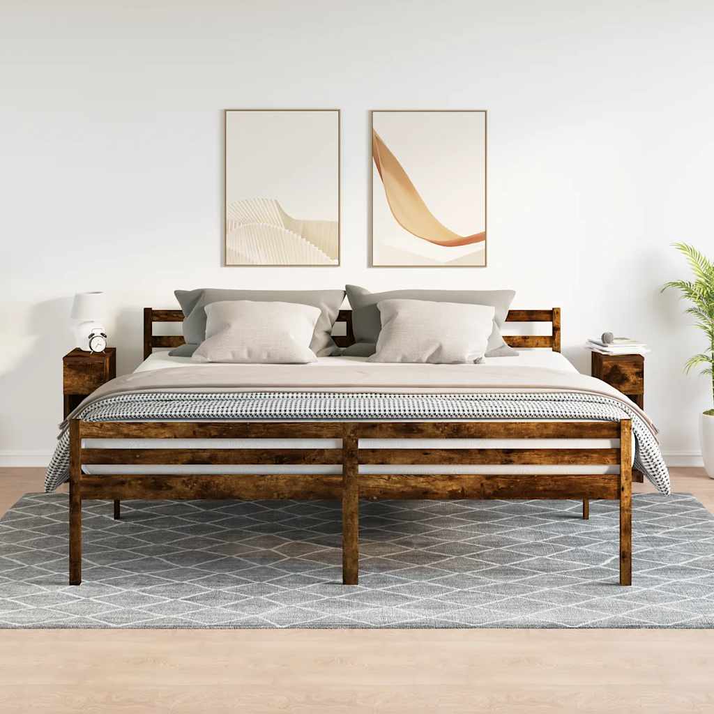 Nachtkastjes 2 st met lade 20x36x60 cm gerookt eikenkleurig is nu te koop bij PeponiXL, paradijselijk wonen!