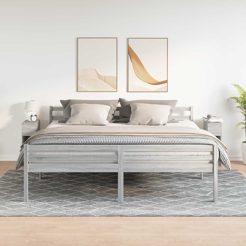 Nachtkastjes 2 st met lade 20x36x60 cm grijs sonoma eikenkleur is nu te koop bij PeponiXL, paradijselijk wonen!
