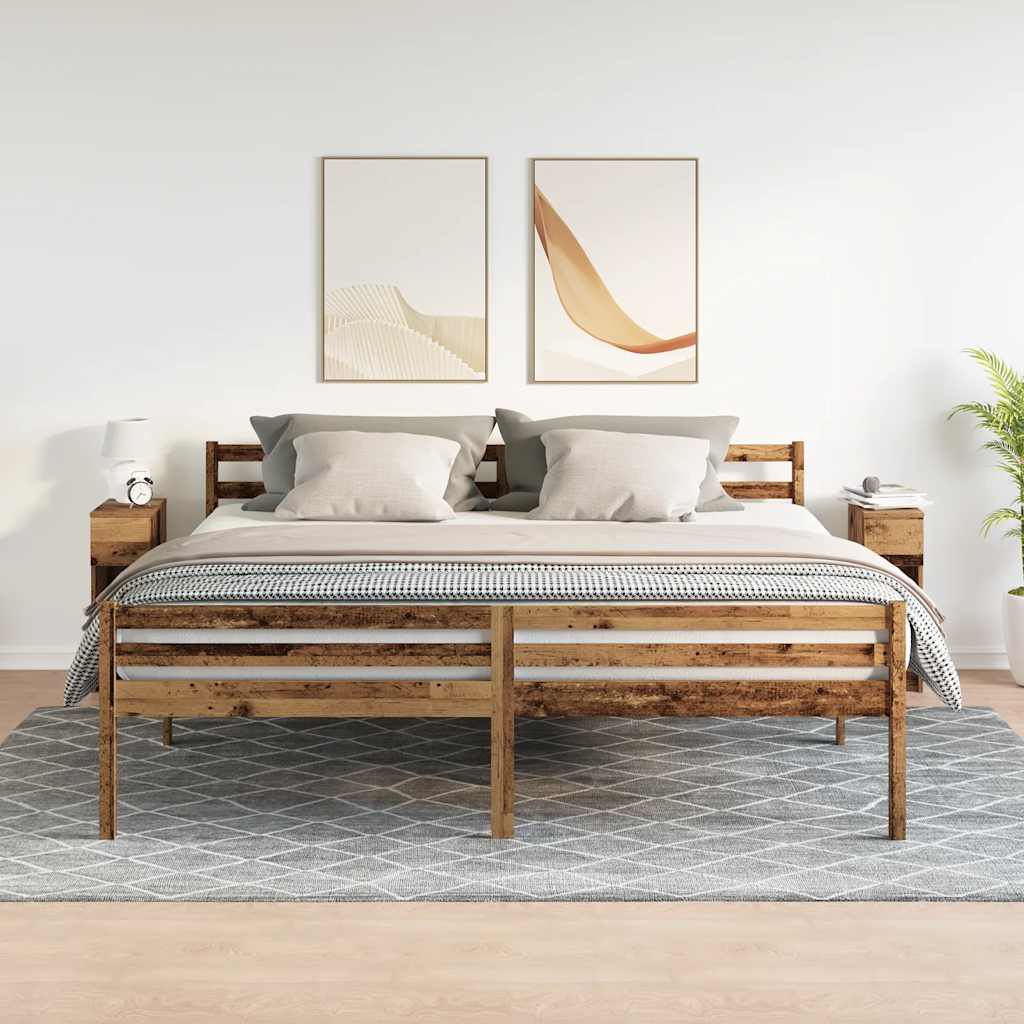 Nachtkastjes 2 st met lade 20x36x60 cm oud houtkleurig is nu te koop bij PeponiXL, paradijselijk wonen!