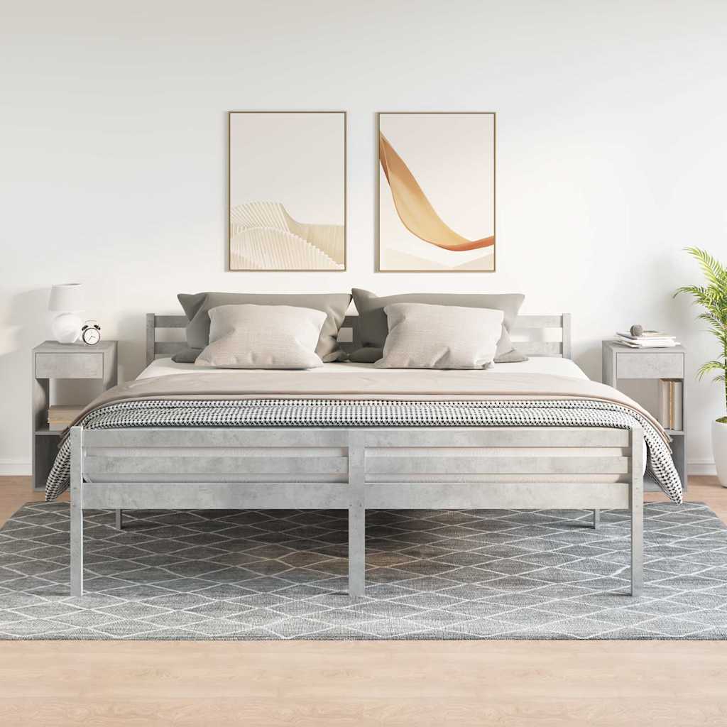 Nachtkastjes 2 st met lade 35x34x66,5 cm betongrijs is nu te koop bij PeponiXL, paradijselijk wonen!