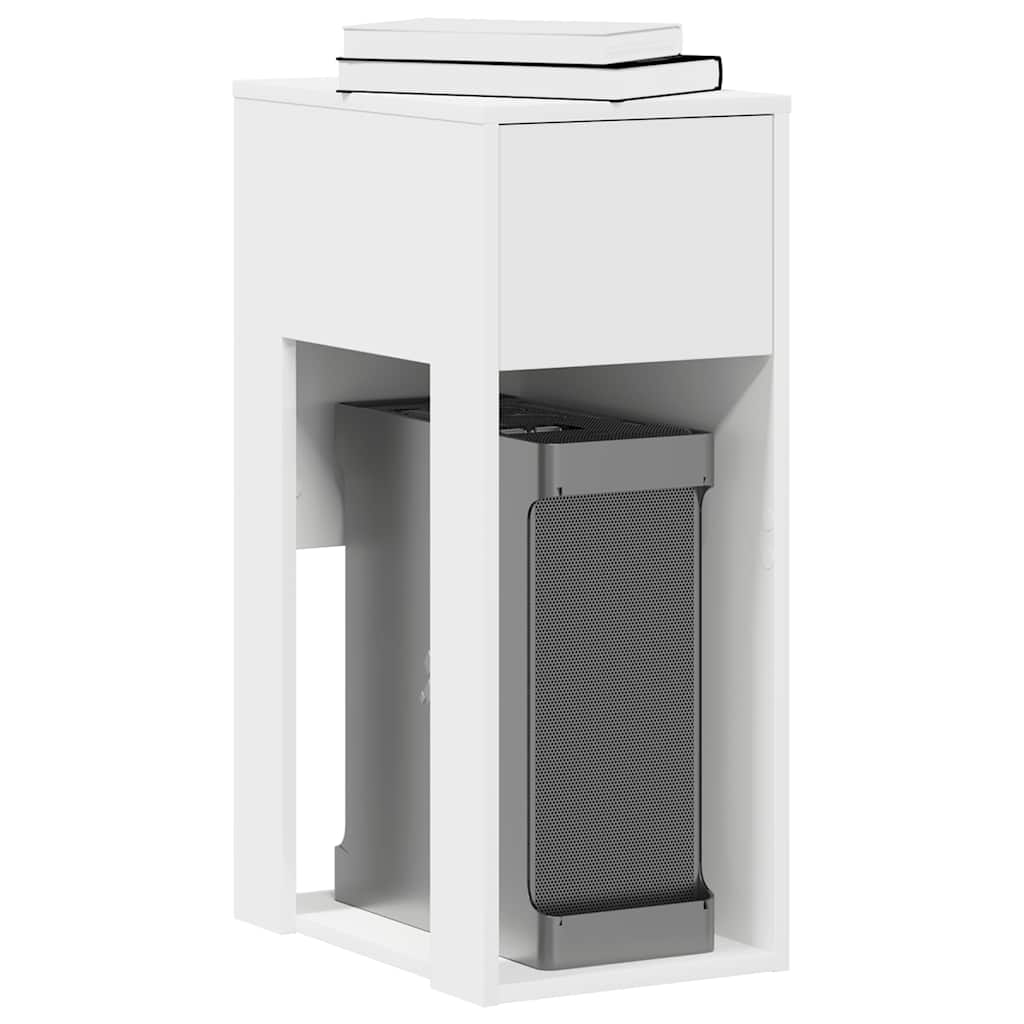 Computertorenstandaard met lade 30x44x74 cm wit is nu te koop bij PeponiXL, paradijselijk wonen!