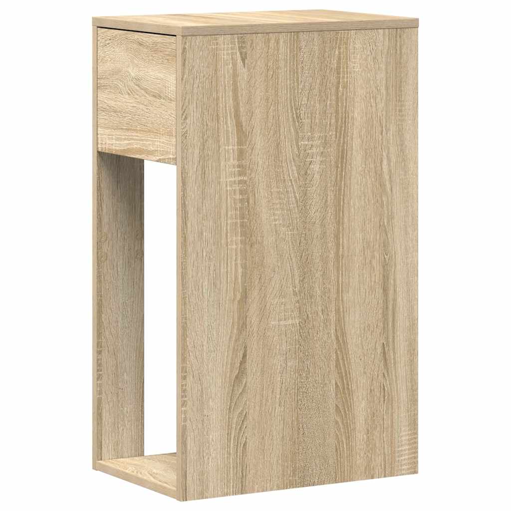 Computertorenstandaard met lade 30x44x74 cm sonoma eikenkleurig is nu te koop bij PeponiXL, paradijselijk wonen!