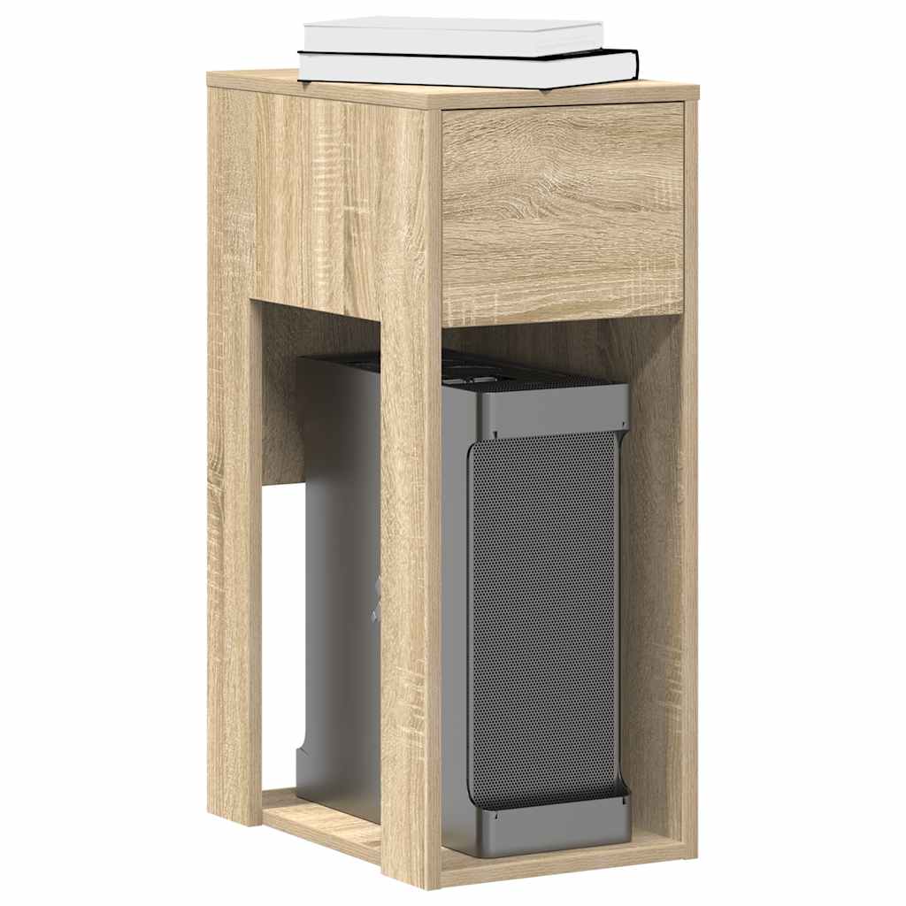 Computertorenstandaard met lade 30x44x74 cm sonoma eikenkleurig is nu te koop bij PeponiXL, paradijselijk wonen!