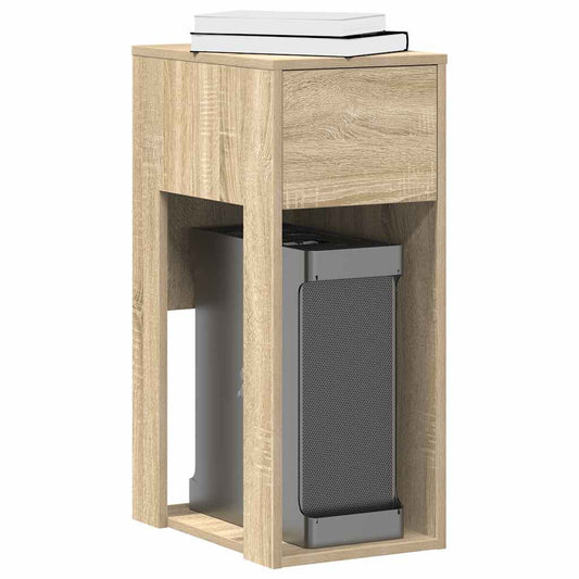 Computertorenstandaard met lade 30x44x74 cm sonoma eikenkleurig is nu te koop bij PeponiXL, paradijselijk wonen!