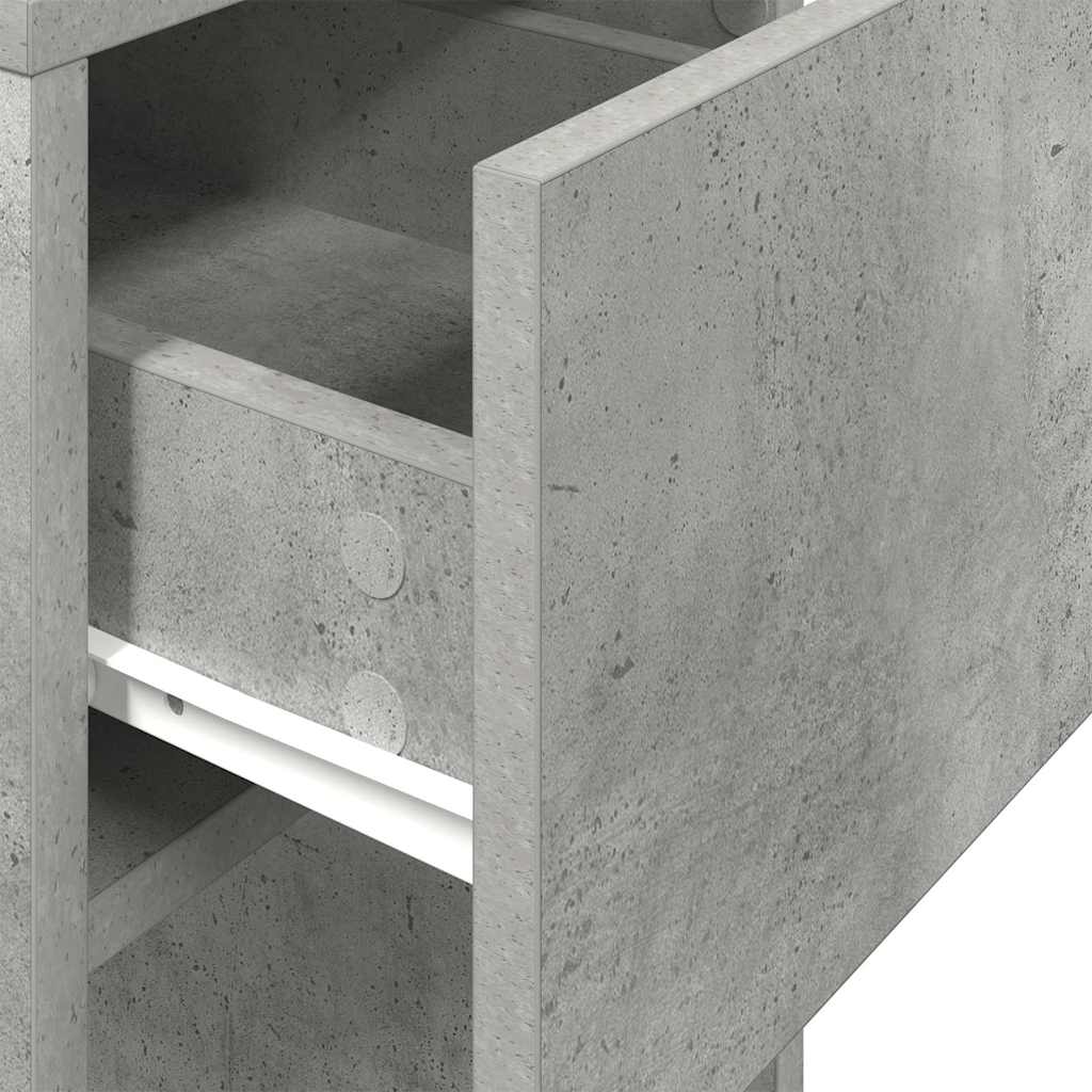 Computertorenstandaard met lade 30x44x74 cm betongrijs is nu te koop bij PeponiXL, paradijselijk wonen!