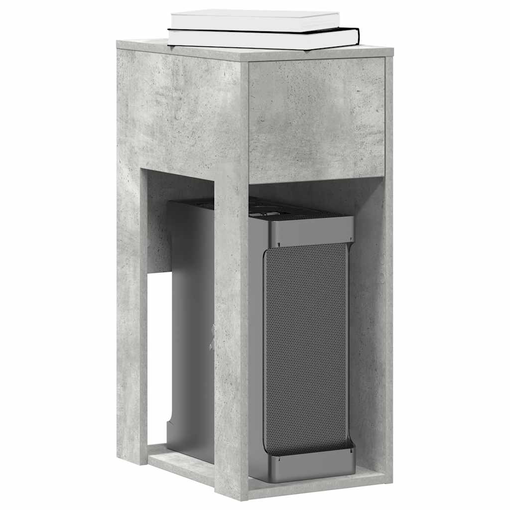 Computertorenstandaard met lade 30x44x74 cm betongrijs is nu te koop bij PeponiXL, paradijselijk wonen!