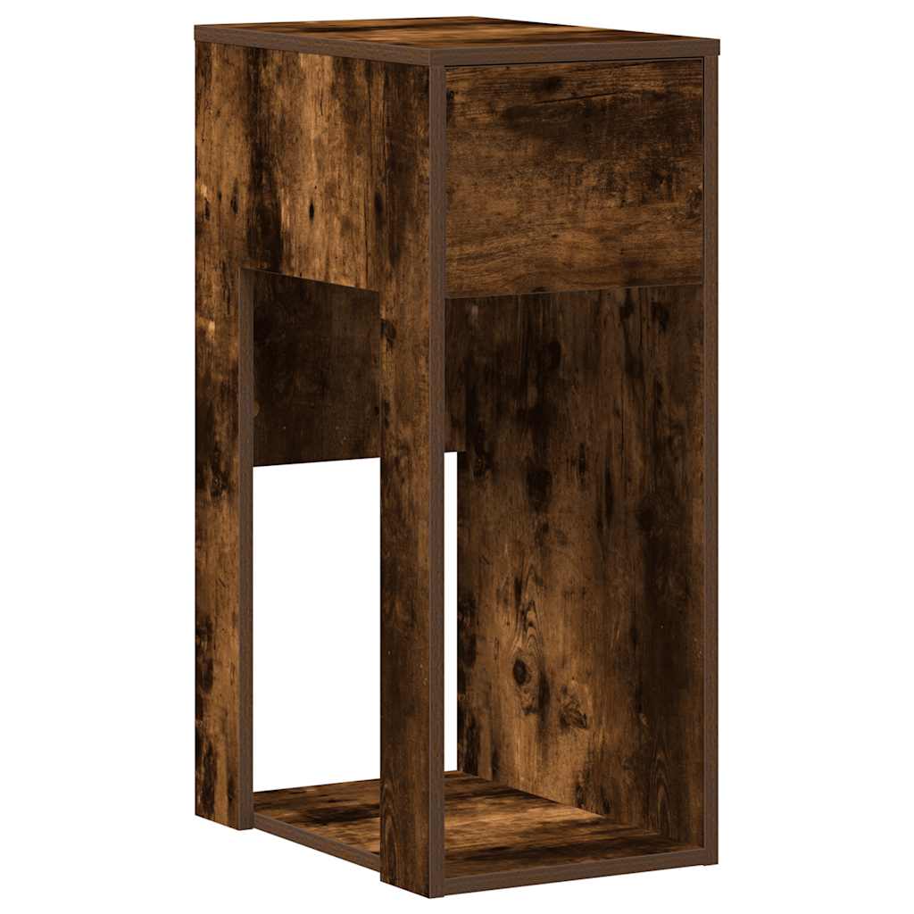 Computertorenstandaard met lade 30x44x74 cm gerookt eikenkleur is nu te koop bij PeponiXL, paradijselijk wonen!