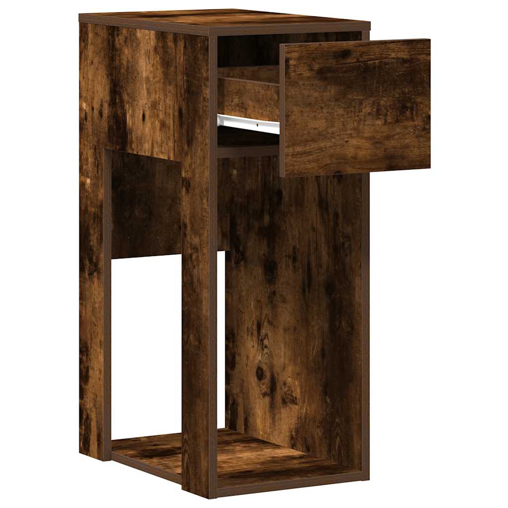 Computertorenstandaard met lade 30x44x74 cm gerookt eikenkleur is nu te koop bij PeponiXL, paradijselijk wonen!