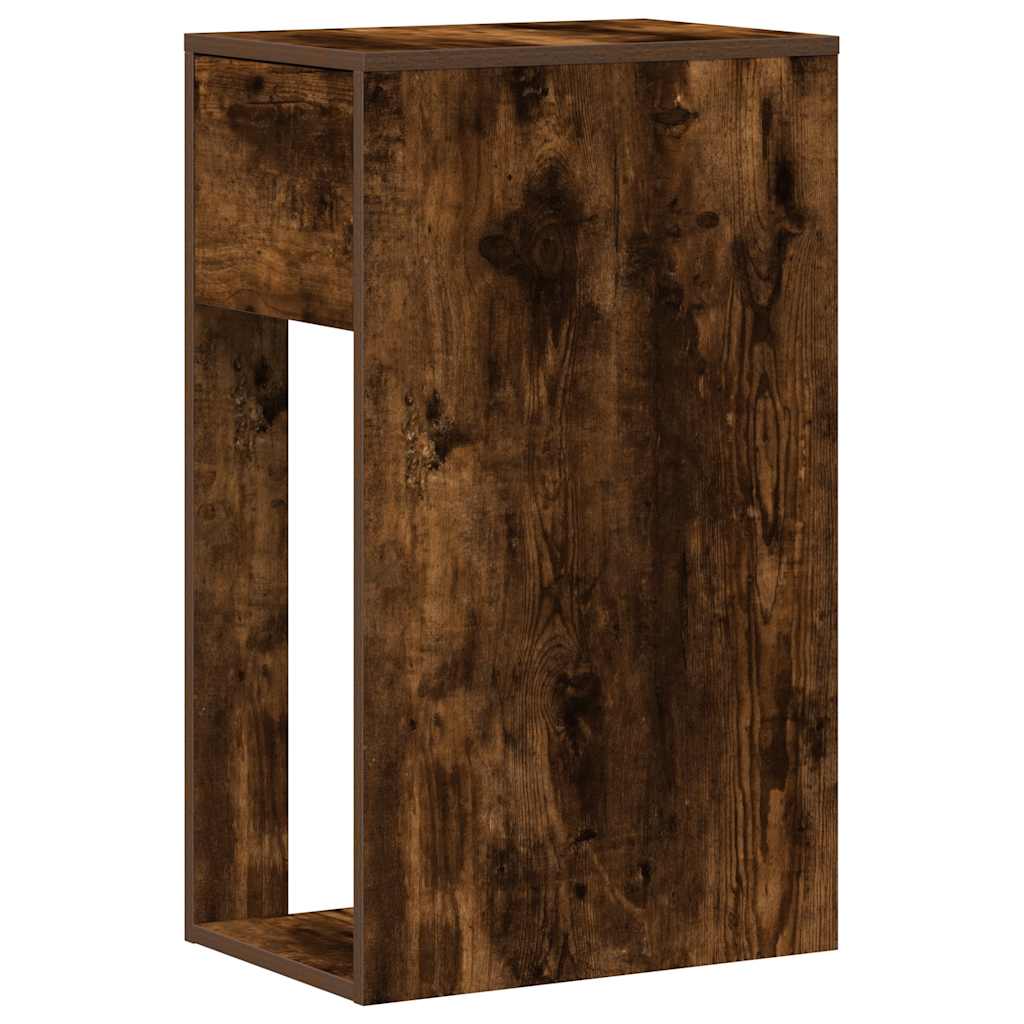 Computertorenstandaard met lade 30x44x74 cm gerookt eikenkleur is nu te koop bij PeponiXL, paradijselijk wonen!